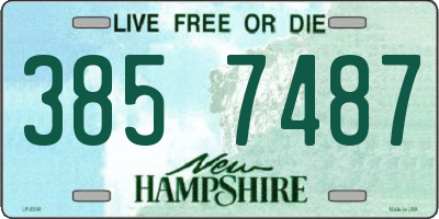 NH license plate 3857487