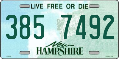 NH license plate 3857492