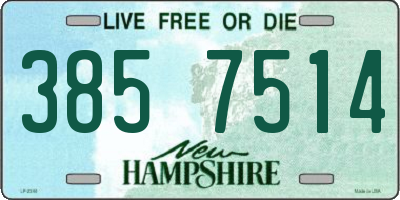 NH license plate 3857514