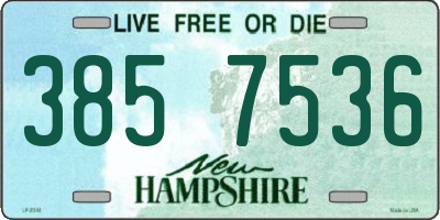 NH license plate 3857536