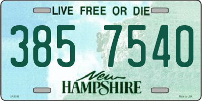 NH license plate 3857540