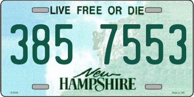 NH license plate 3857553