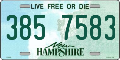 NH license plate 3857583