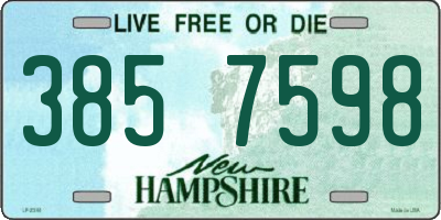 NH license plate 3857598