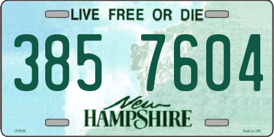 NH license plate 3857604