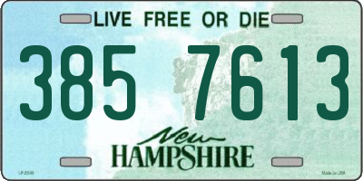 NH license plate 3857613