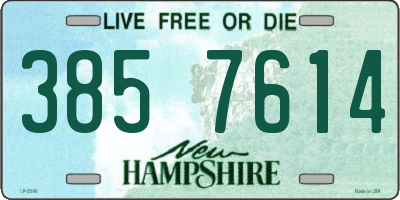 NH license plate 3857614