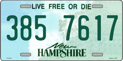NH license plate 3857617