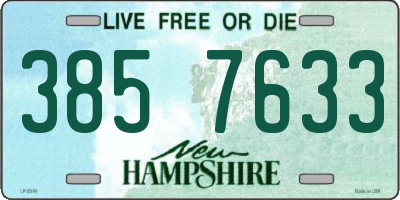 NH license plate 3857633