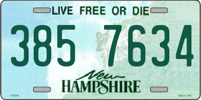 NH license plate 3857634