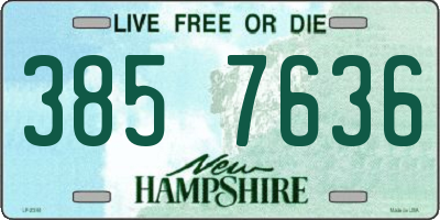 NH license plate 3857636