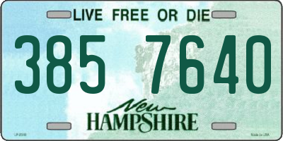 NH license plate 3857640