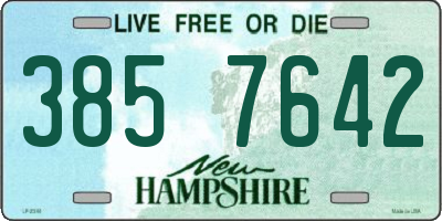 NH license plate 3857642