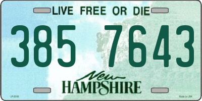 NH license plate 3857643