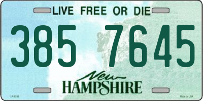 NH license plate 3857645