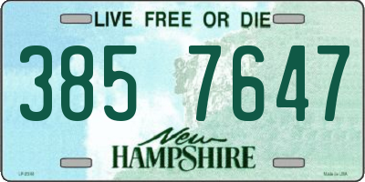 NH license plate 3857647