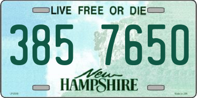 NH license plate 3857650