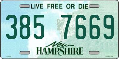 NH license plate 3857669