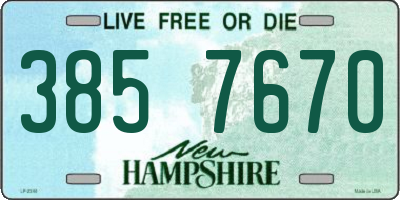 NH license plate 3857670