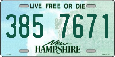 NH license plate 3857671