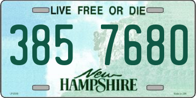 NH license plate 3857680