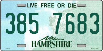 NH license plate 3857683