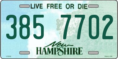 NH license plate 3857702