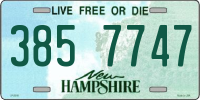 NH license plate 3857747