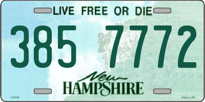 NH license plate 3857772