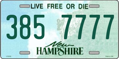 NH license plate 3857777