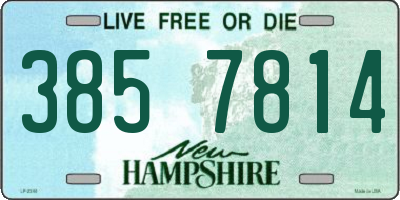 NH license plate 3857814