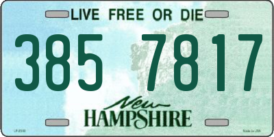 NH license plate 3857817