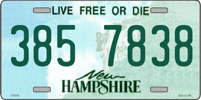 NH license plate 3857838