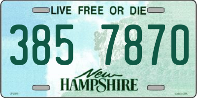 NH license plate 3857870