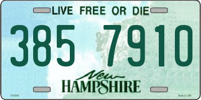 NH license plate 3857910