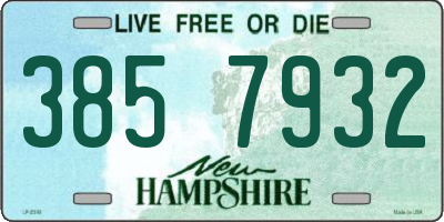 NH license plate 3857932