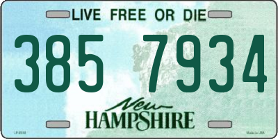 NH license plate 3857934