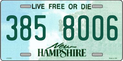 NH license plate 3858006