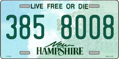 NH license plate 3858008