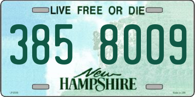NH license plate 3858009