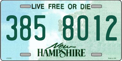 NH license plate 3858012