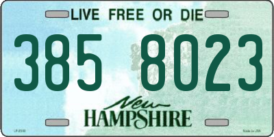 NH license plate 3858023