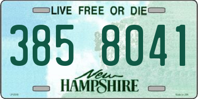NH license plate 3858041