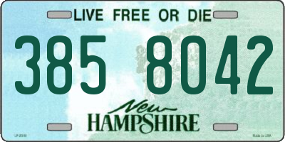 NH license plate 3858042