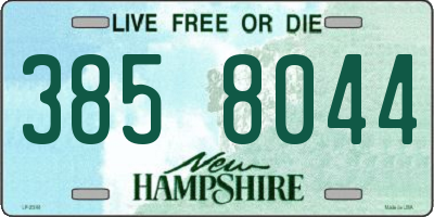 NH license plate 3858044