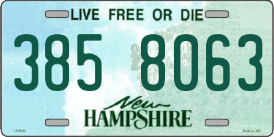 NH license plate 3858063