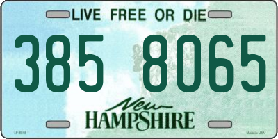 NH license plate 3858065