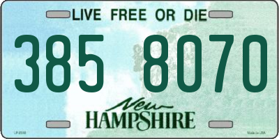 NH license plate 3858070