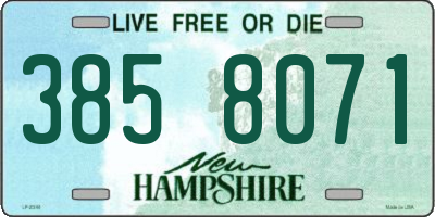 NH license plate 3858071
