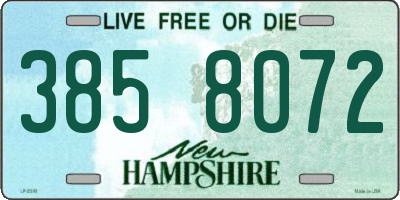 NH license plate 3858072